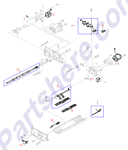 HP parts picture diagram for RG5-6277-000CN, RG5-6290-000CN, RS6-2496-000CN, RB2-7964-000CN, RH7-1487-000CN, RH7-1488-000CN, RH7-1487-000CN-R, RH7-1488-000CN-R, RH7-5312-000CN